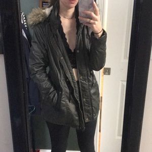 Maurices Dark Green & Black Coat